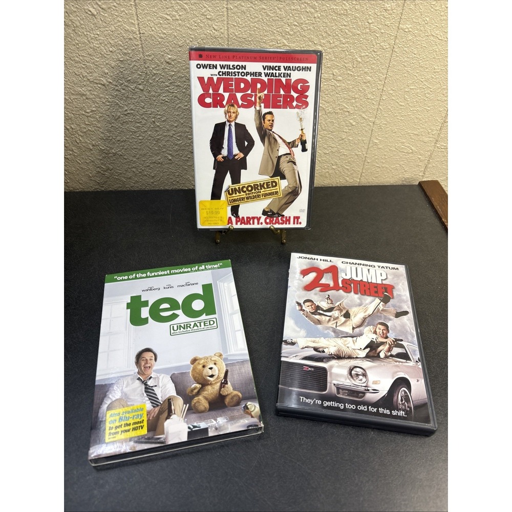 Lot of 3 DVDs~Ted~21 Jump Street~Wedding Crashers